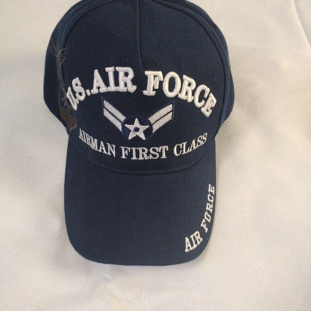 US Air Force Hat Cap Strap Back Mens Blue Airman First Class Augusta Sportswear